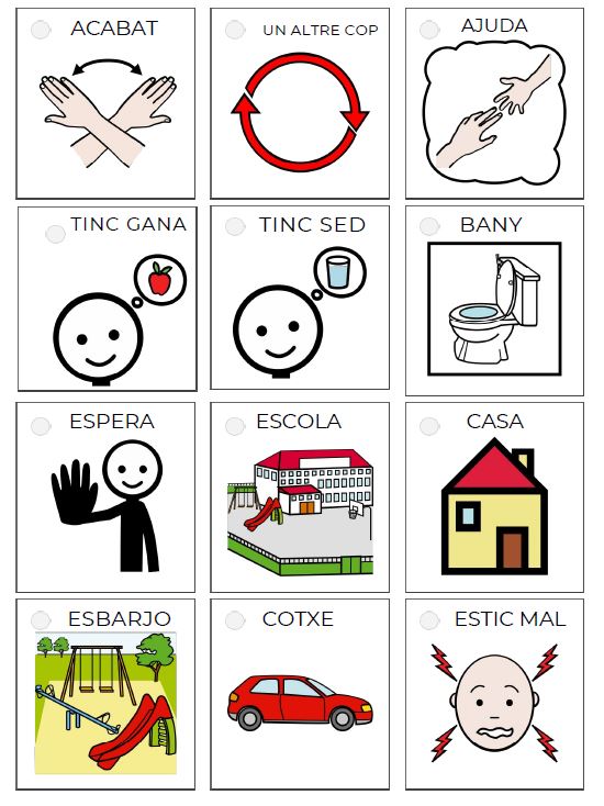 Clauer de comunicació. Vocabulari bàsic.